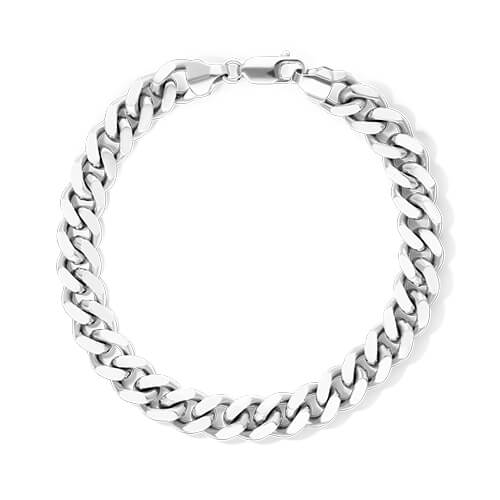 Sterling Silver 8.85mm Miami Cuban Bracelet - 8.5 Inches