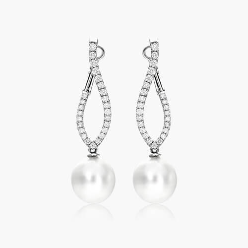 Pearl Diamond Earrings