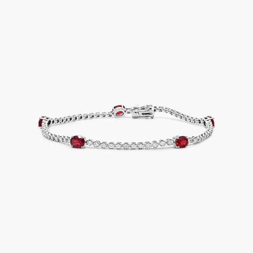 Ruby And Diamond Bracelet