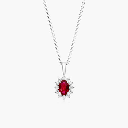 Ruby Halo Pendant