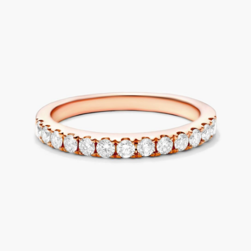 14K Rose Gold Micropavé Diamond Ring (0.50 CTW)