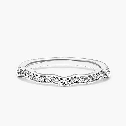 14K White Gold Matching Wedding Band