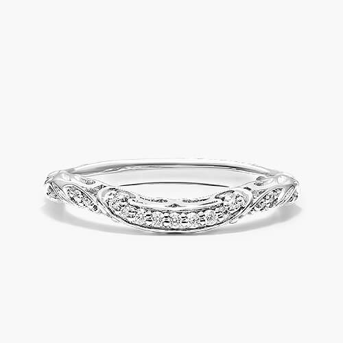 14K White Gold Matching Wedding Band