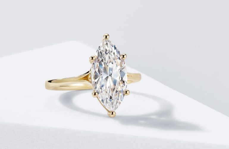 Marquise Cut Diamond Engagement Ring