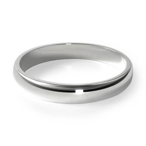 4mm Traditional Slightly Curved Wedding Ring