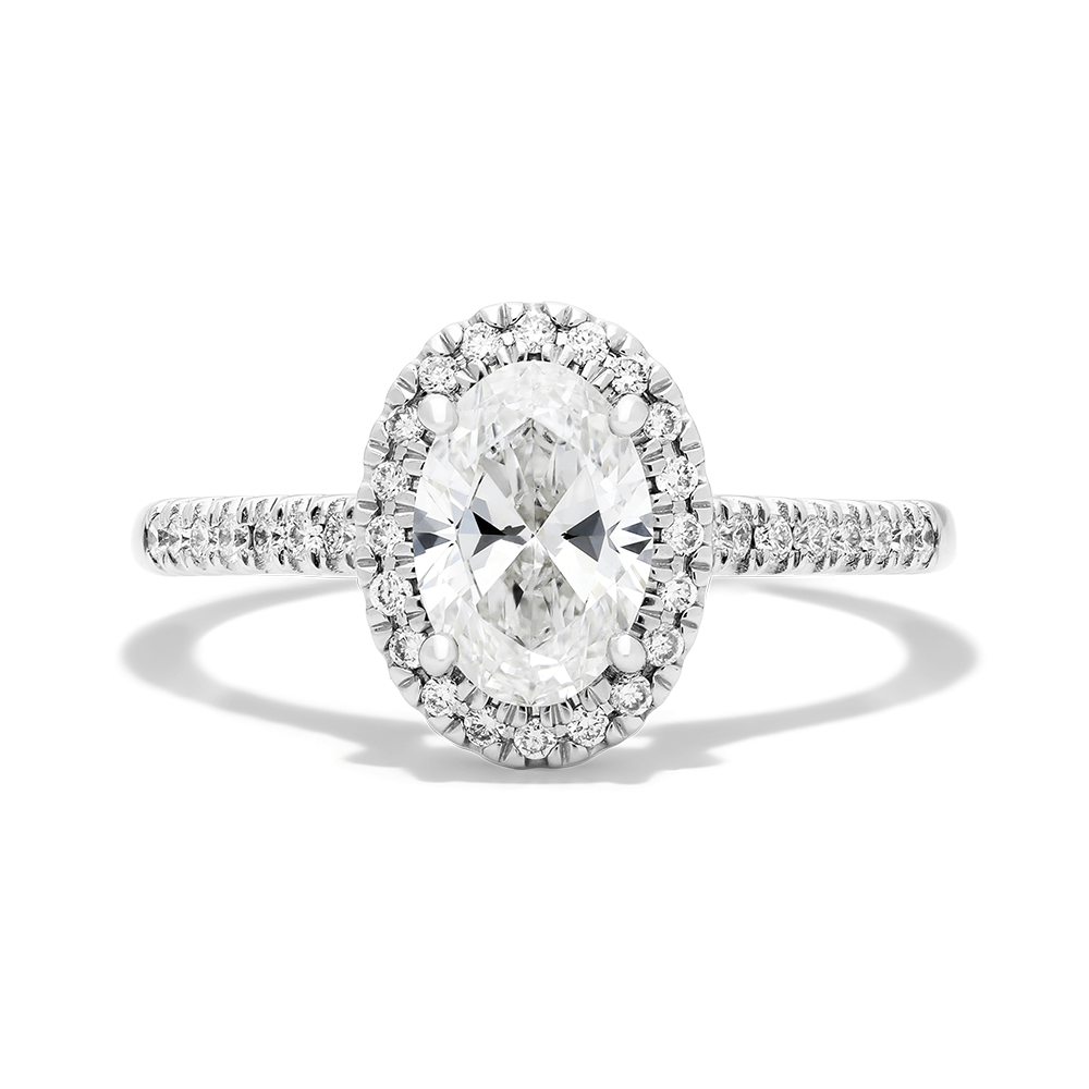 Oval Halo Engagement Ring