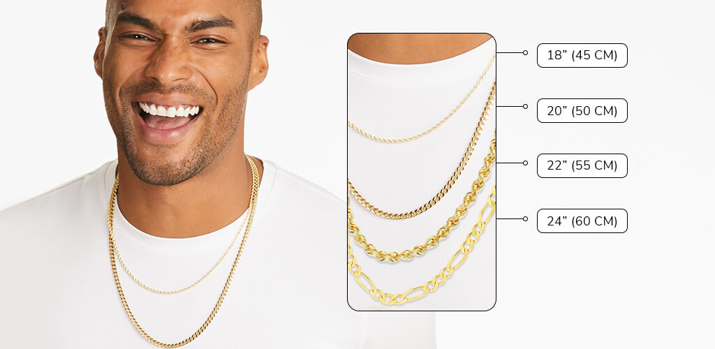 Men's Necklace Chain Lengths