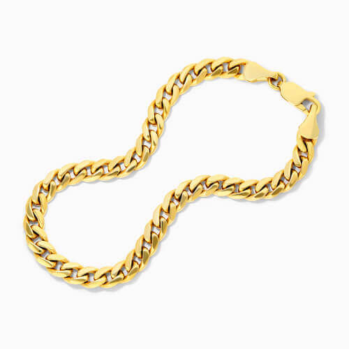 14K Yellow Gold Solid 5mm Miami Cuban Bracelet - 8.5 Inches