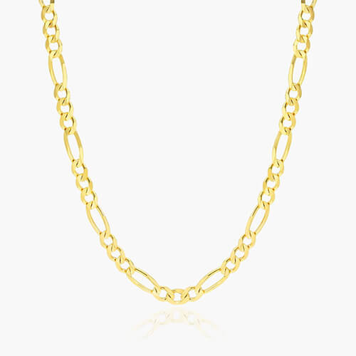 14K Yellow Gold 3mm Figaro Chain Necklace - 22 Inches