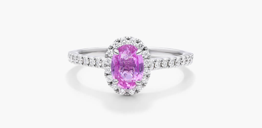 Pink Sapphire Engagement Ring