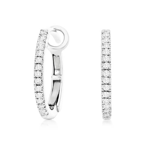 Diamond Huggie Hoops