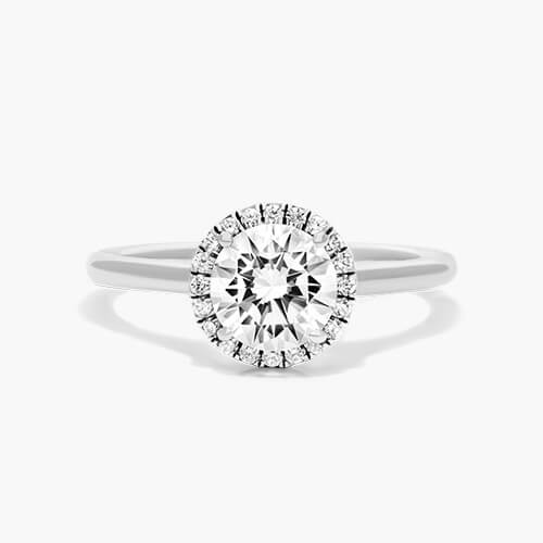 Pavé Halo Engagement Ring