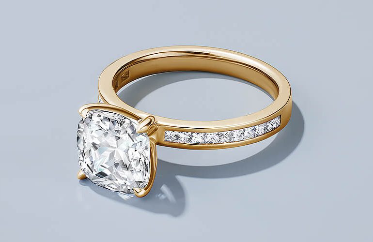 Cushion Cut Diamonds Engagement Rings