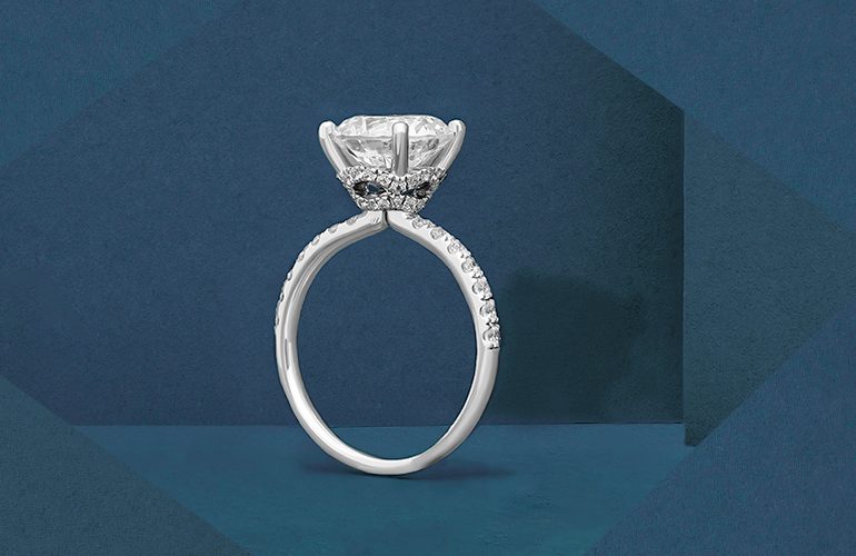 Hidden Halo Engagement Rings